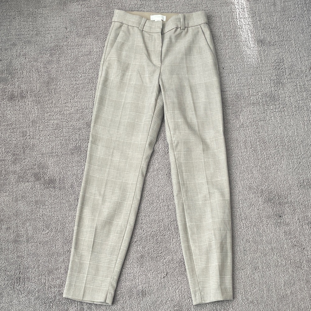 H&M Women’s Brown/Blue Plaid Dress Pants